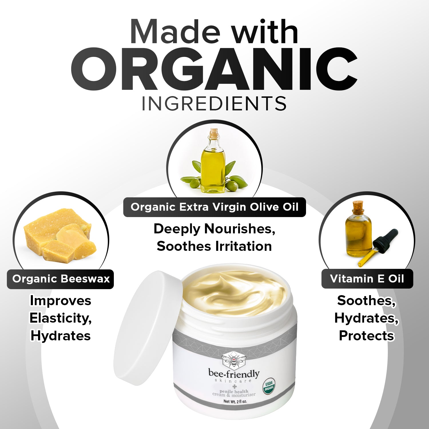 Organic Penile Health Cream by BeeFriendly