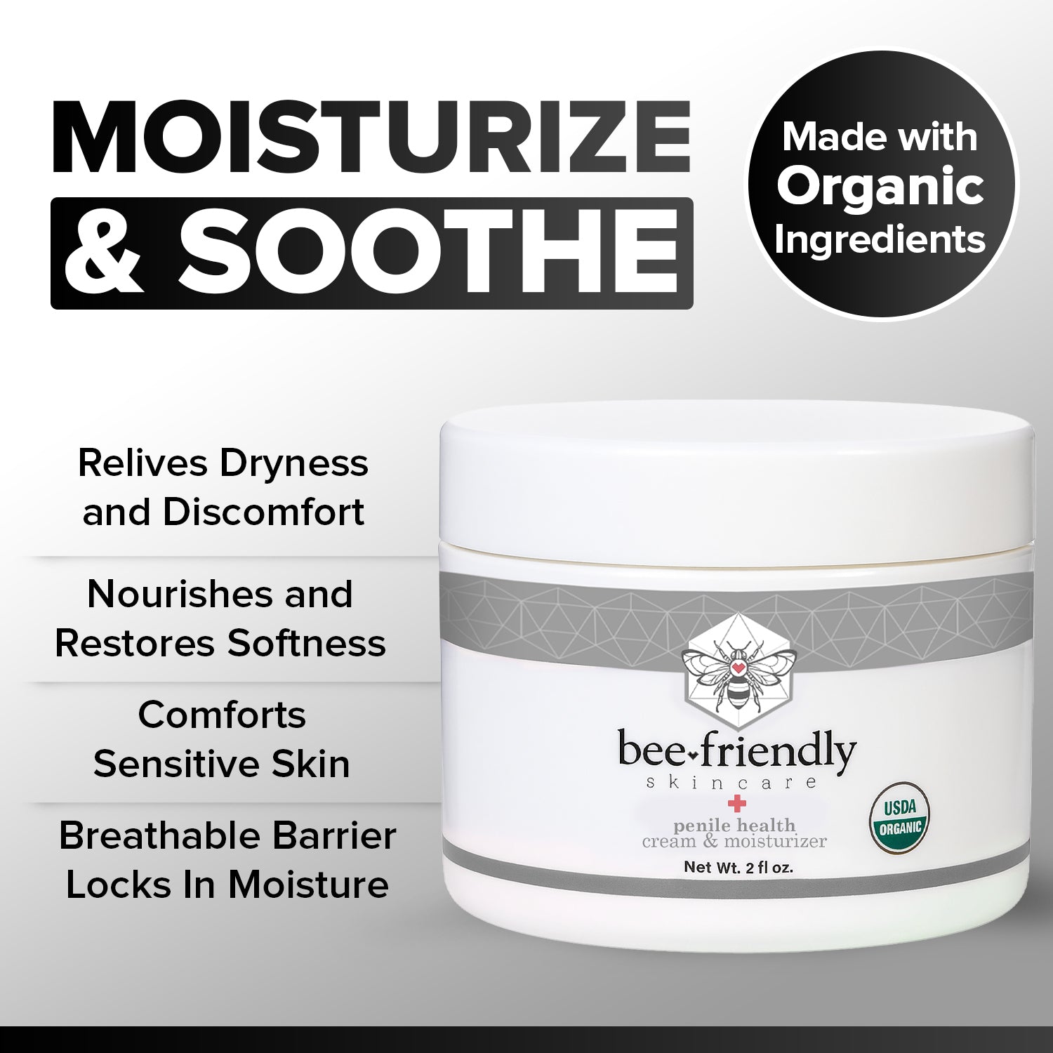 Organic Penile Health Cream by BeeFriendly
