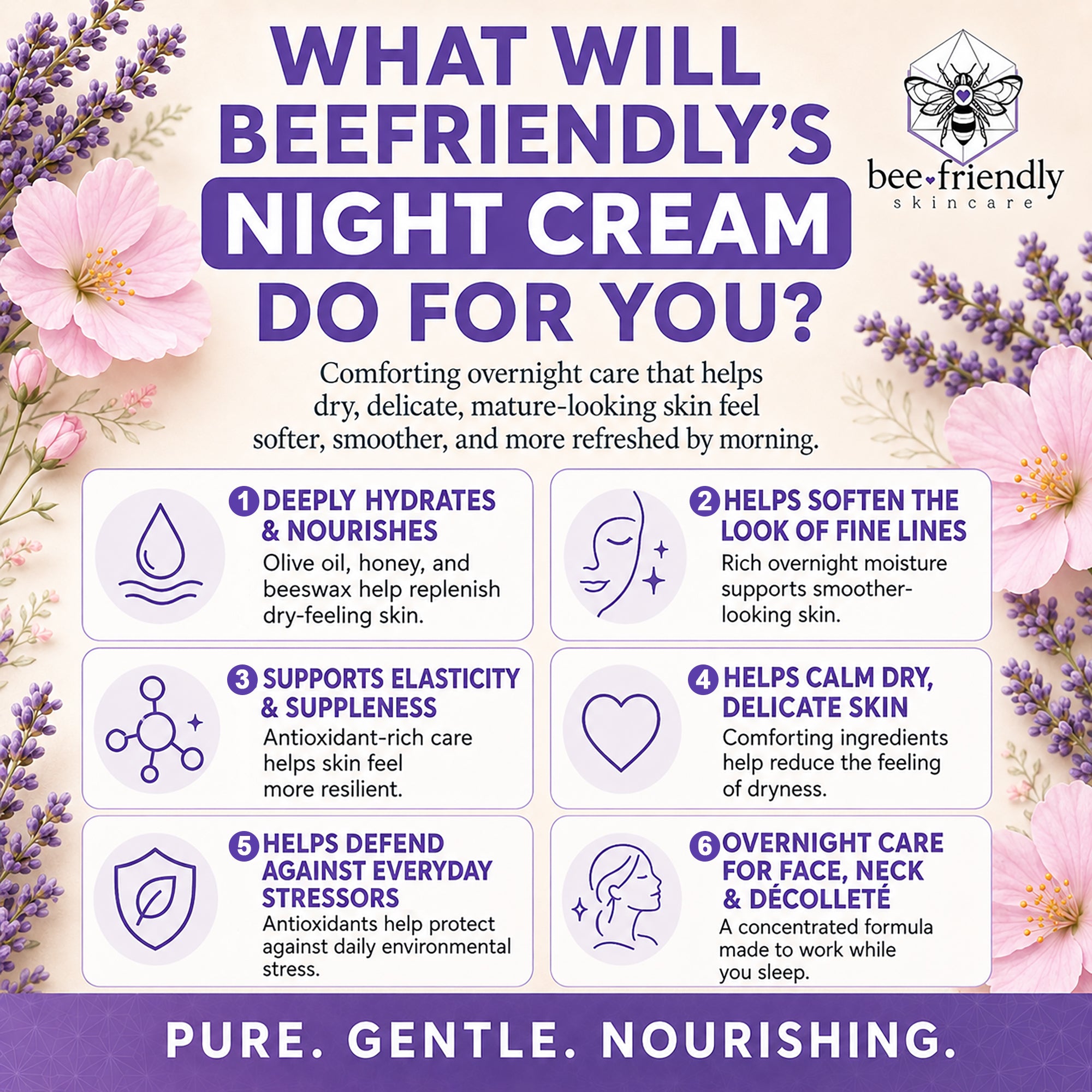 Organic Night Cream, Deep Hydrating Moisturizer
