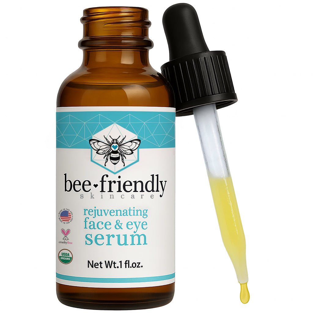 Organic Face & Eye Serum, Anti Aging, Deep Penetrating Hydration, Rejuvenates, Nourishes, Tightens & Lifts Facial Skin 1 oz