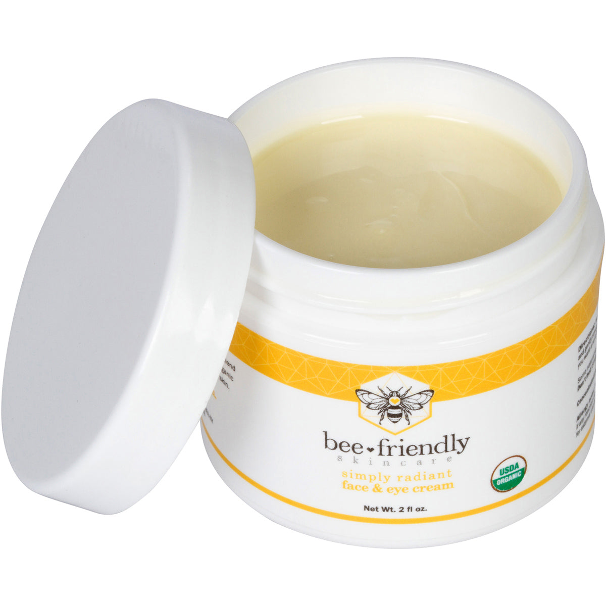 Face and Eye Cream by BeeFriendly Natural USDA Certified Organic Moisturizer, All In One Face, Eye, Neck, Decollete Cream, 2 oz